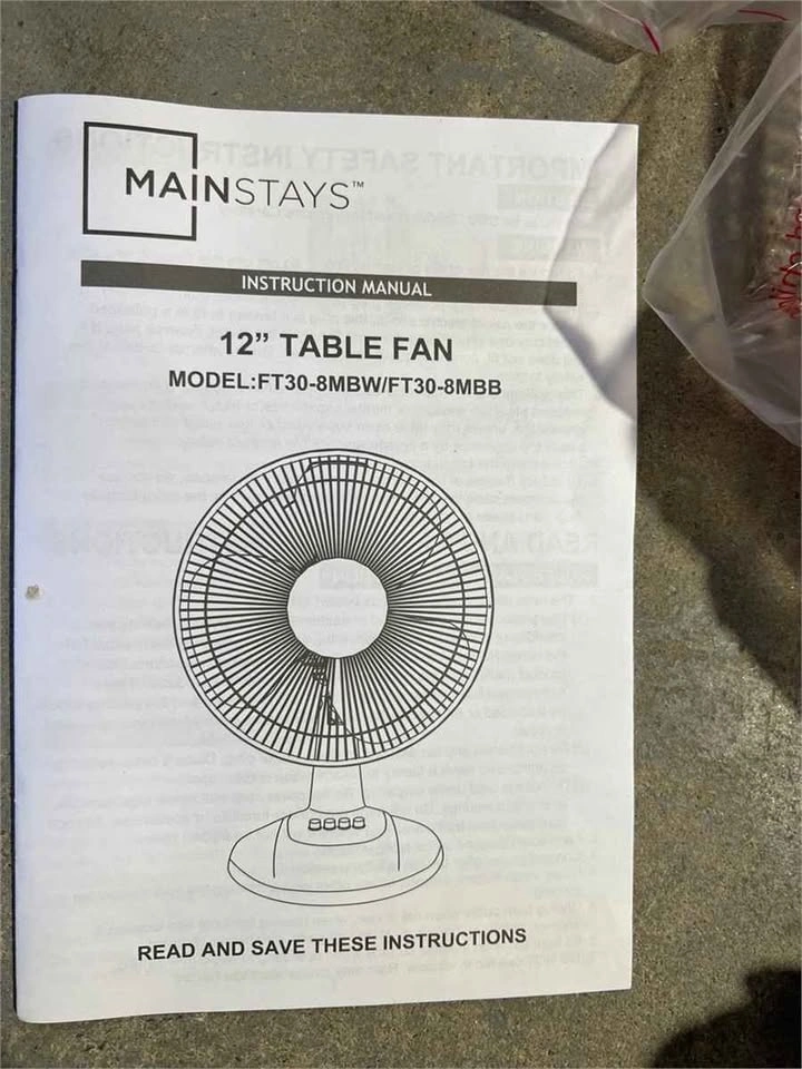 Mainstays 12 inch Table Fan - photo 4
