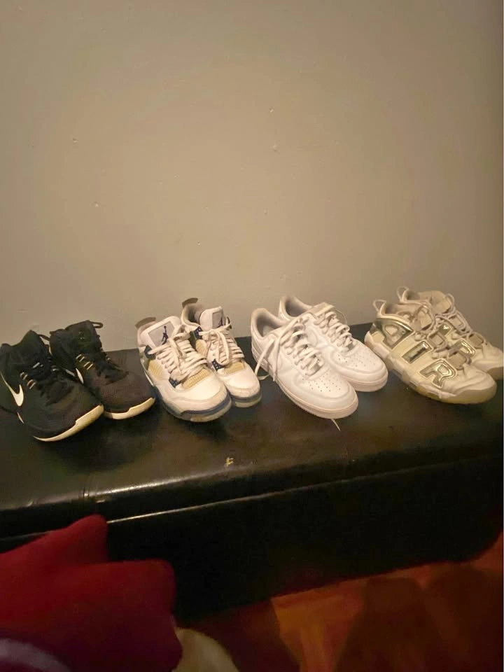 4 Pair Of Shoes (Air Force One, Jordan 4, Air Nike, And Nike Air