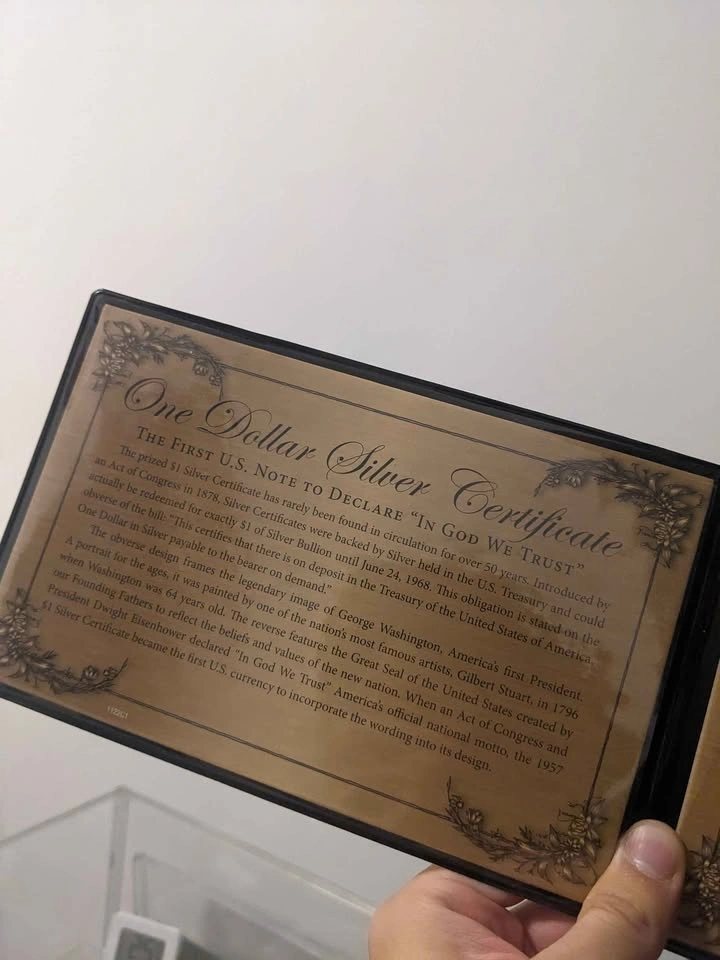 Vintage framed U.S. silver certificate – cool historical display - photo 3