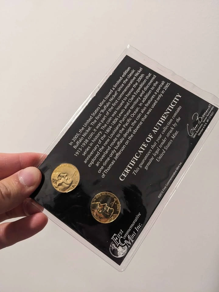 2005 Gold Plated Buffalo Nickel Set (P & D) - photo 2