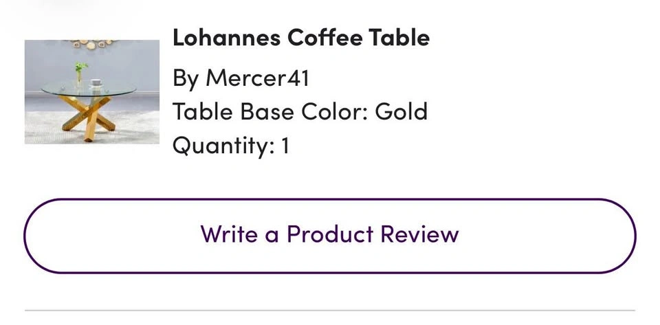 Lohannes Coffee Table By Mercer 41 Table Base Color: Gold - photo 3