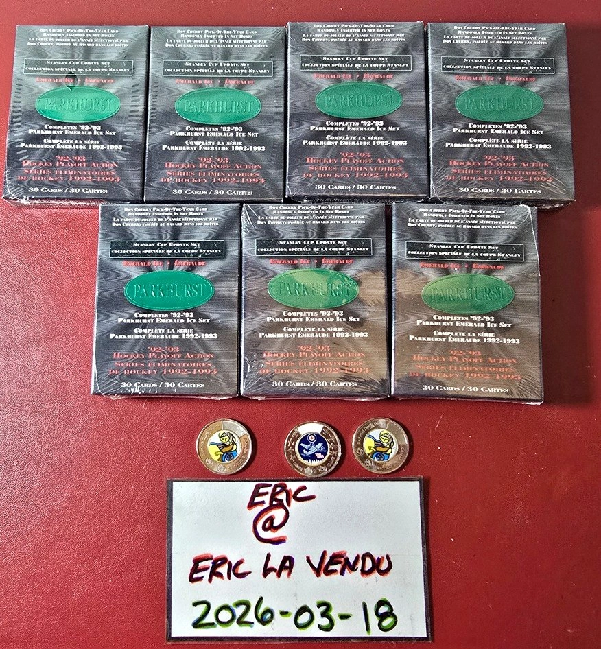 7 x 1992-93 Parkhurst Emerald Unopened Packs