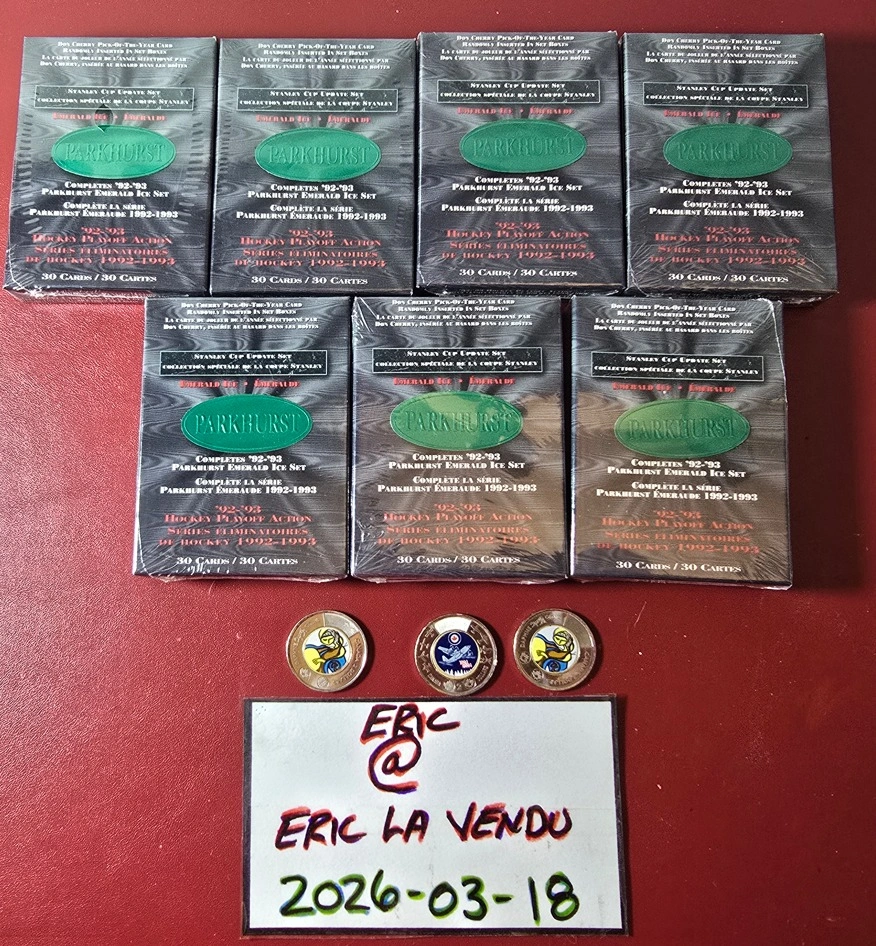 7 x 1992-93 Parkhurst Emerald Unopened Packs - photo 2
