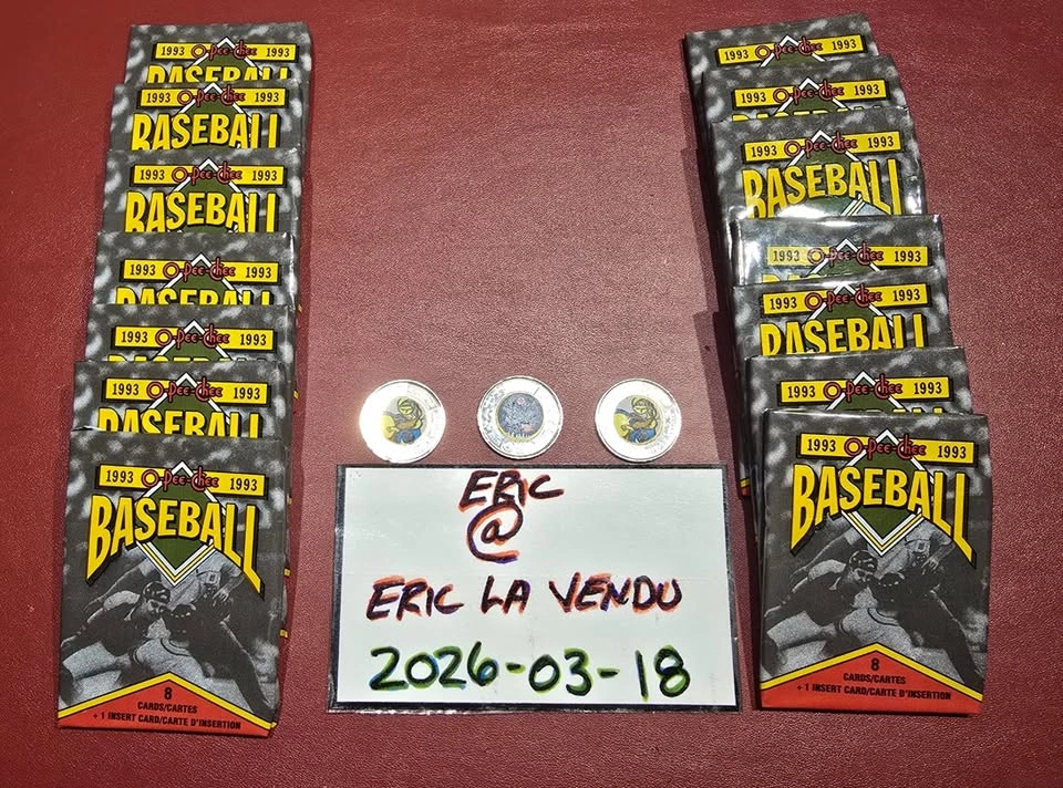 14 x 1993 O Pee Chee Baseball Unopened Packs - photo 2