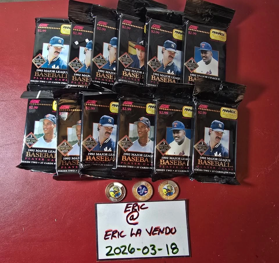 15$ 12 x 1992 Pinnacle baseball Unopened Packs - photo 2