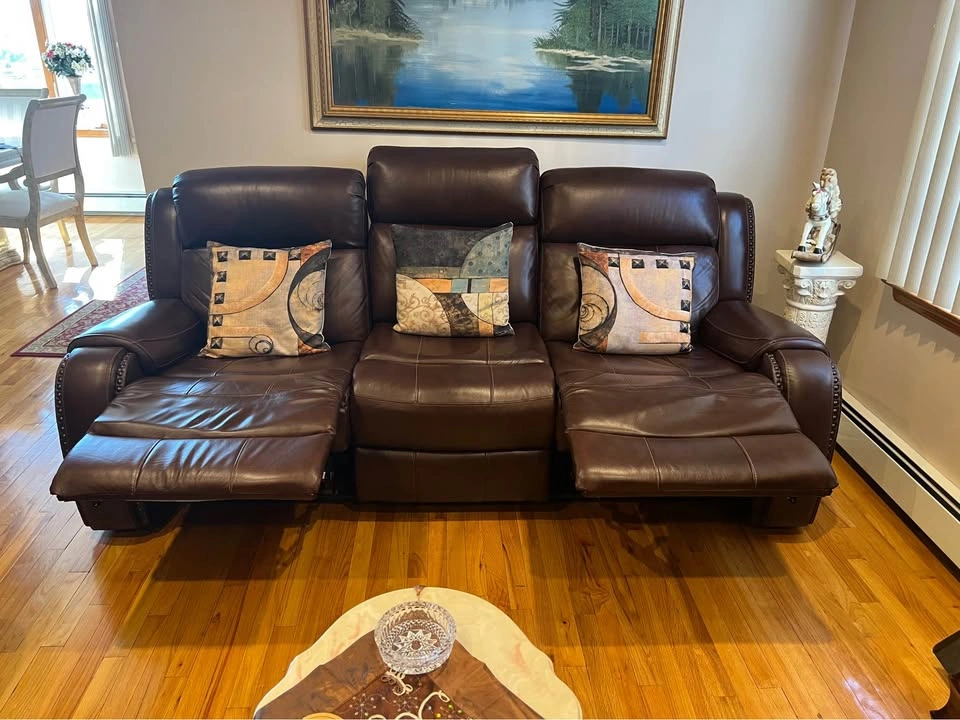 Genuine Leather Sofa Furniture Set of 3 - photo 2