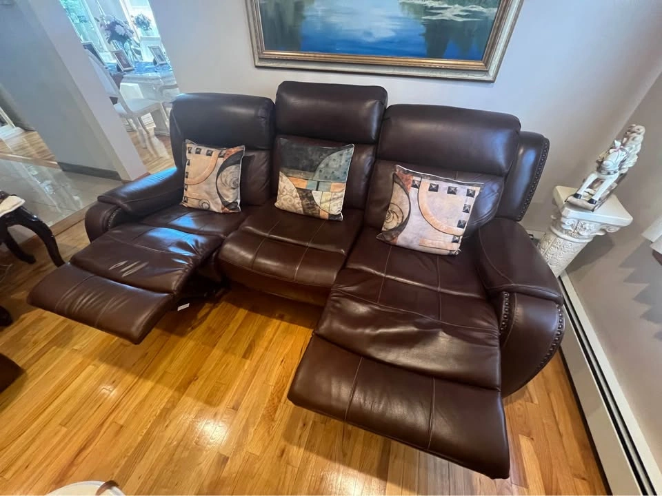 Genuine Leather Sofa Furniture Set of 3 - photo 3
