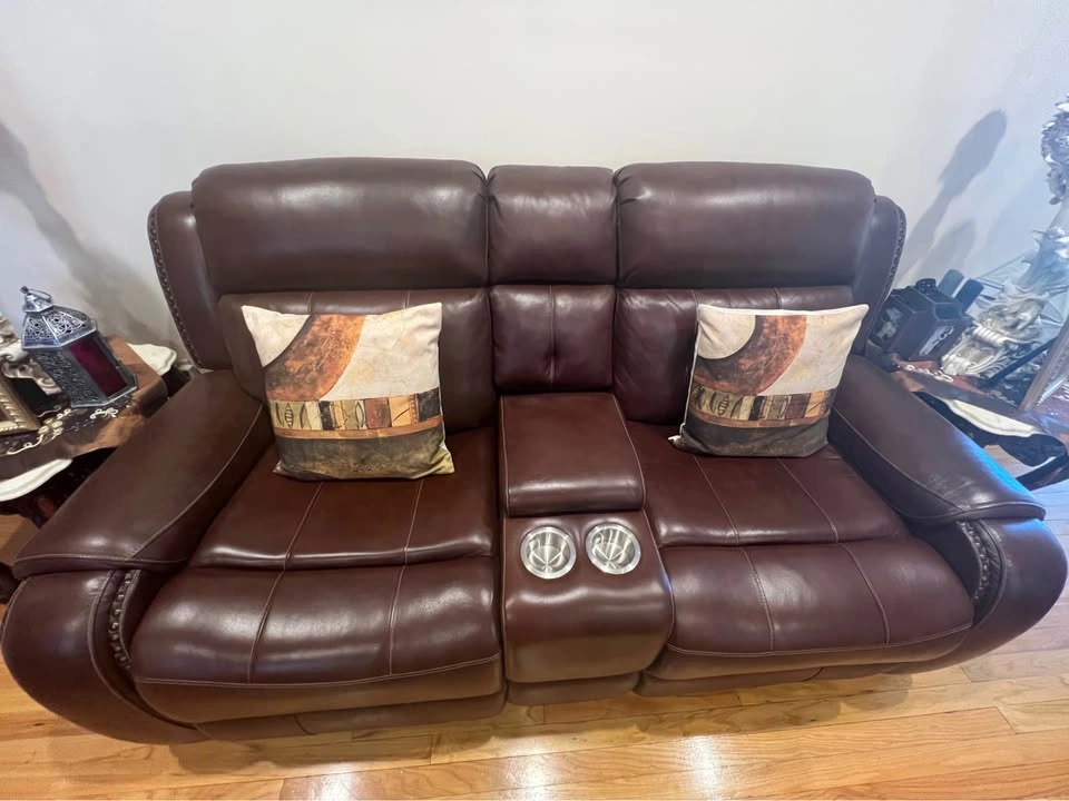 Genuine Leather Sofa Furniture Set of 3 - photo 5