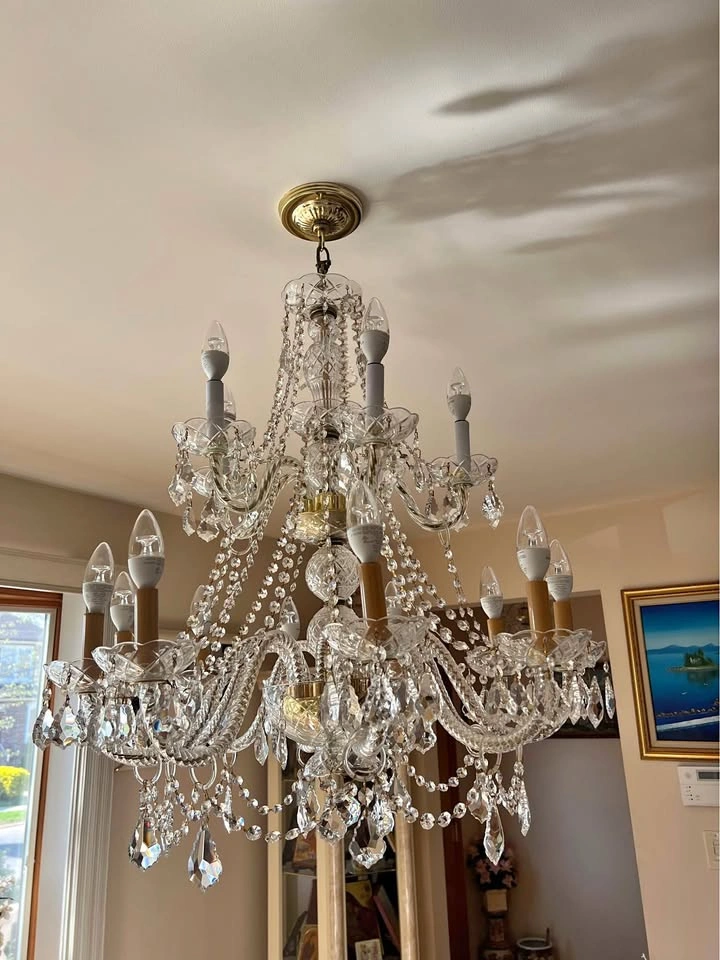 Large Genuine Crystal Chandelier