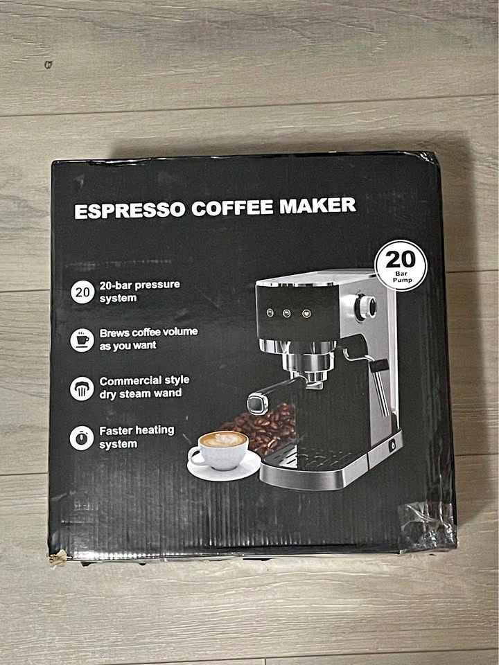 WHALL Espresso Machine 20 Bar – Steam Wand – Cleaned & Ready