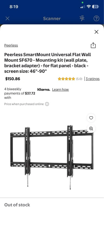 TV Wall Mount 46”-90” | Heavy Duty Flat Mount | Universal Fit - photo 4