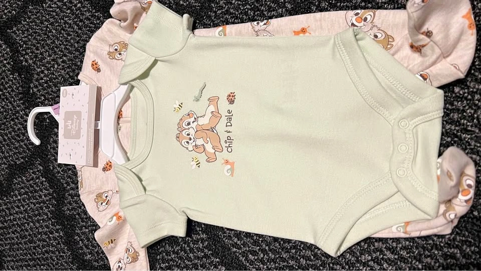 Disney Baby Chip 'n' Dale Newborn 0 Months 2pc Bodysuit & Sleepe