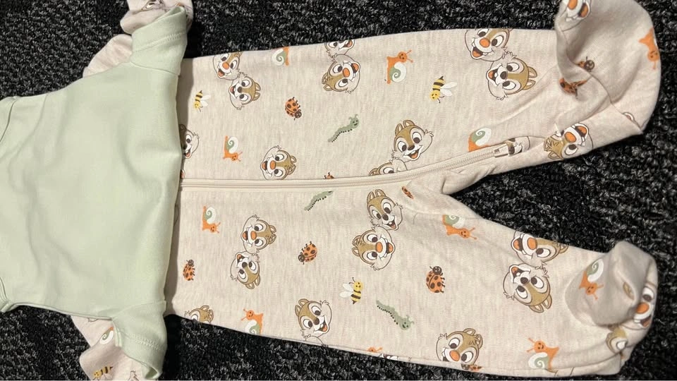 Disney Baby Chip 'n' Dale Newborn 0 Months 2pc Bodysuit & Sleepe - photo 2