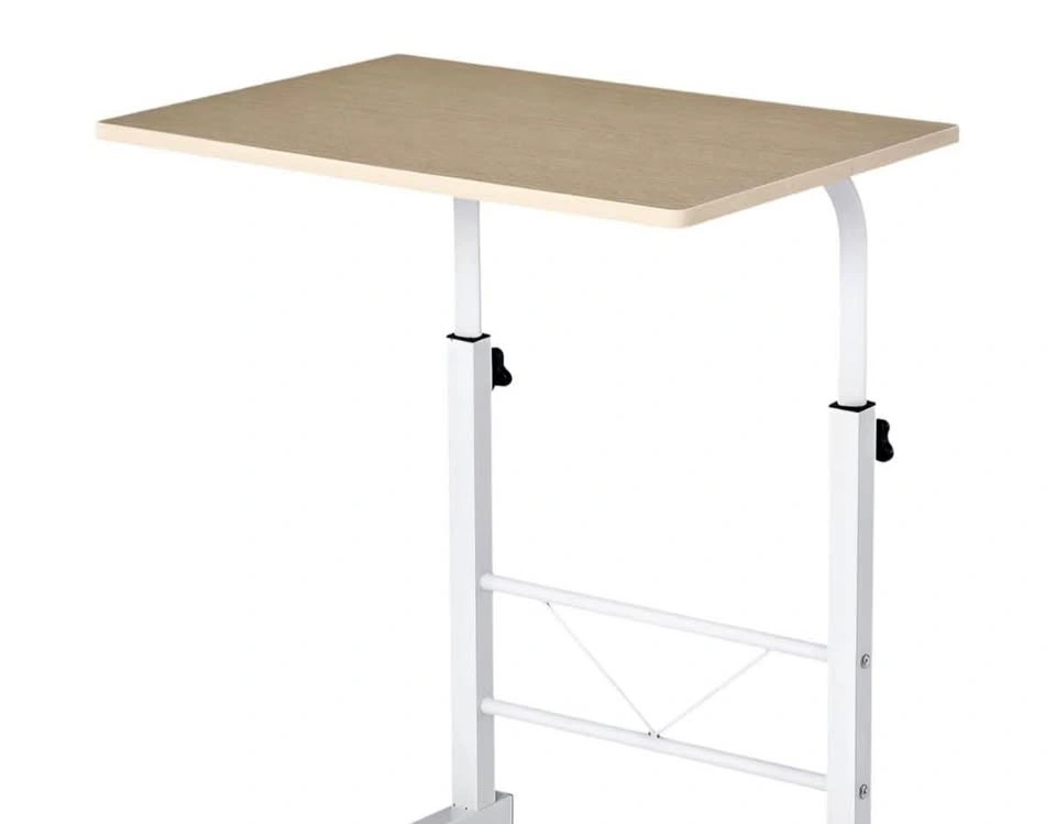 Light Walnut Lifting Computer Desk - Sleek & Portable