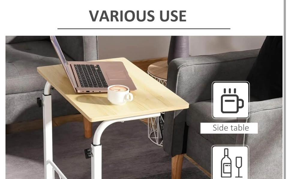 Light Walnut Lifting Computer Desk - Sleek & Portable - photo 5