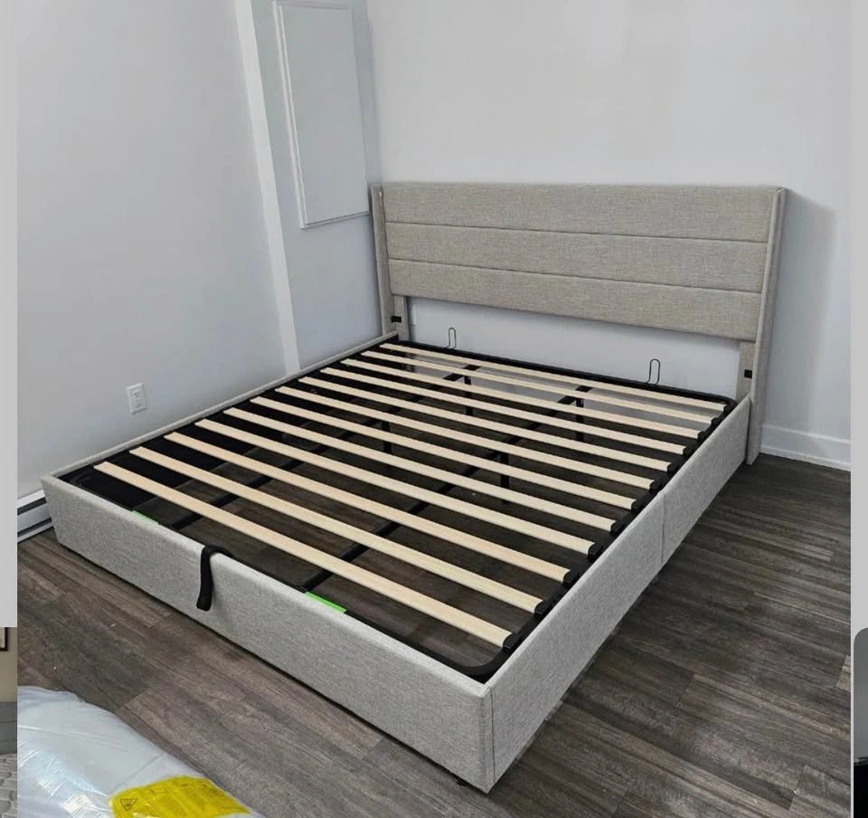 Queen Upholstered Platform Bed w/ Hydraulic Storage - photo 4