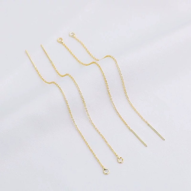 18K Gold Plated Color-Preserving Ear Threads - DIY Jewelry Suppl - photo 2