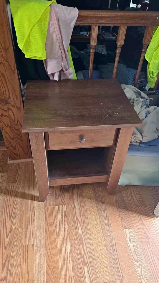 Transitional Wood Side Table
