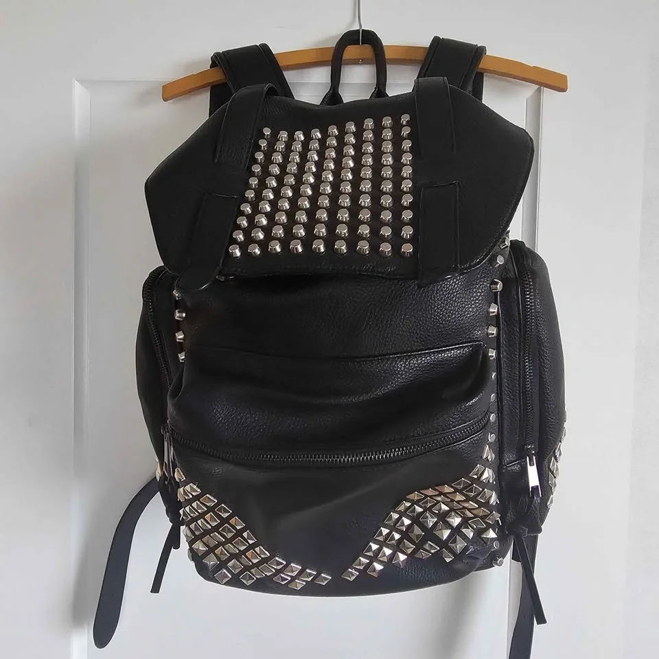 Zara Leather Backpack Studded - photo 2