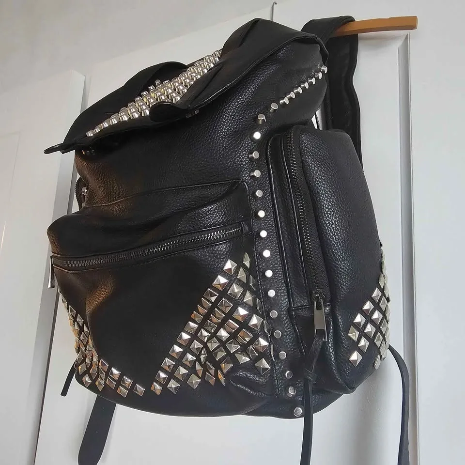 Zara Leather Backpack Studded - photo 3