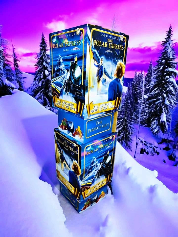 Vintage 2004 Polar Express Video Store Standee