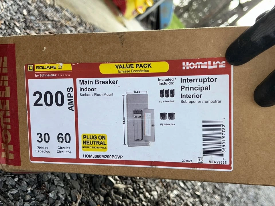 Square D Homeline 200 Amp 30-Space Load Center w/ Breakers - photo 2