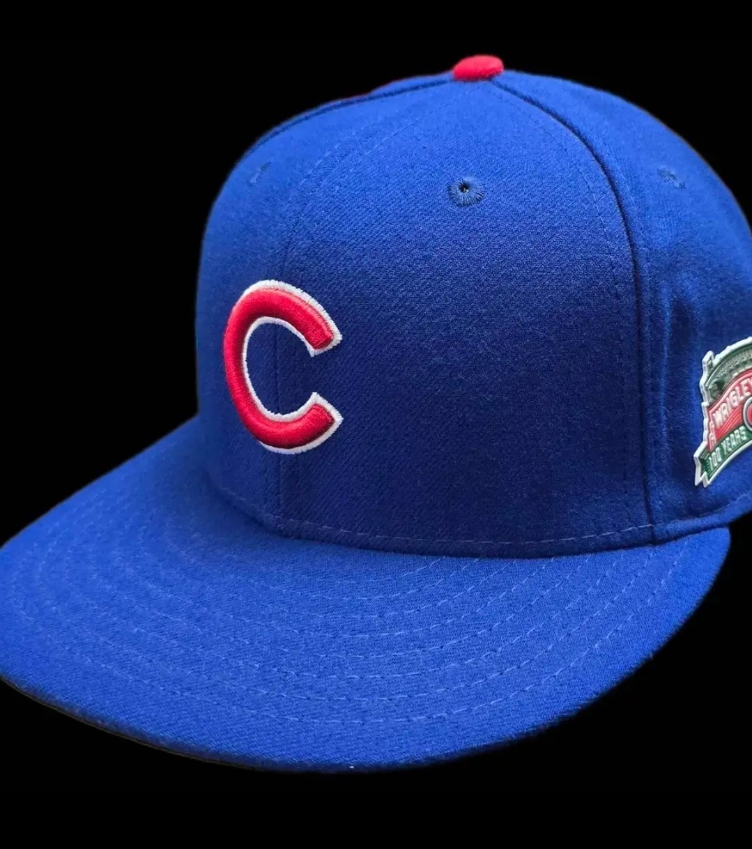 Chicago Cubs New Era 59FIFTY Hat 7 1/4 Blue Wrigley Field 100 Yr - photo 3