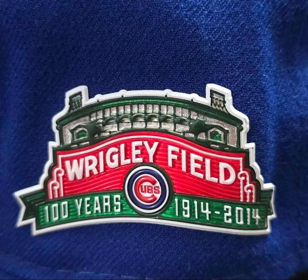 Chicago Cubs New Era 59FIFTY Hat 7 1/4 Blue Wrigley Field 100 Yr - photo 4