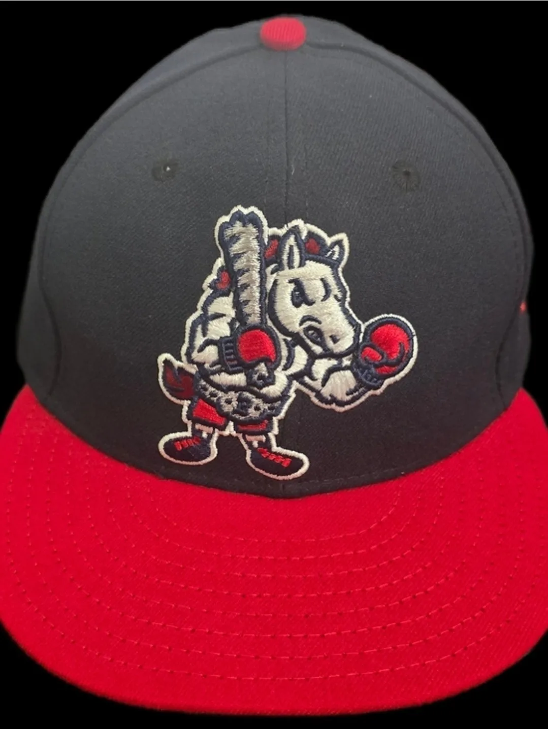 Binghamton Rumble Ponies New Era 59FIFTY Fitted Hat 7 3/8 Black