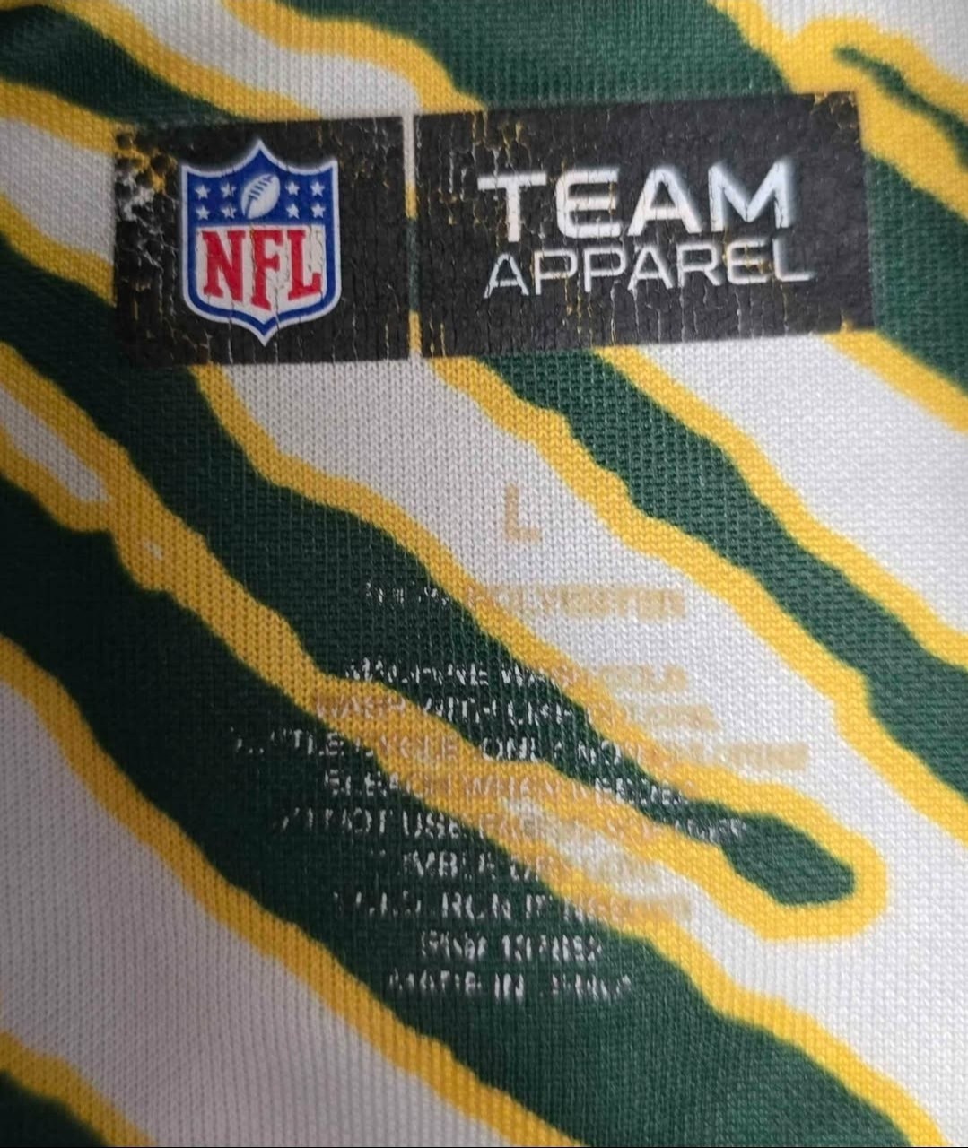 Green Bay Packers NFL Team Apparel Hoodie Large Green Yellow Zeb - photo 3