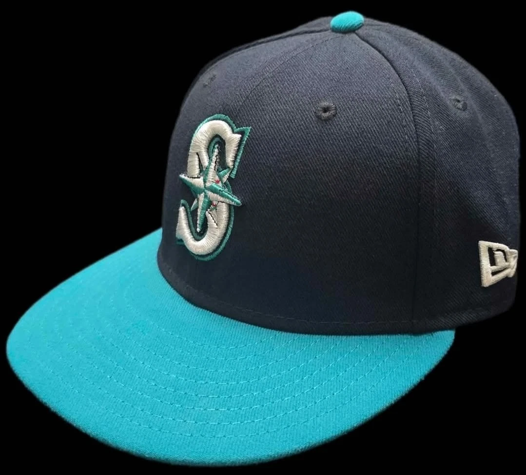 Seattle Mariners New Era Fitted Hat 7 Navy Teal 59FIFTY MLB