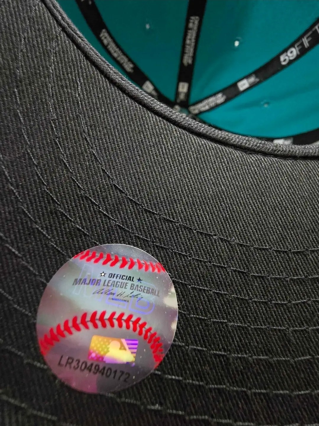 Florida Marlins New Era Fitted Hat Teal Black MLB Cap SIZE 7 - photo 5