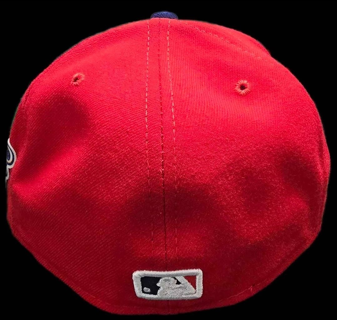 Texas Rangers New Era 59FIFTY Fitted Hat 7 1/8 Red MLB World Ser - photo 4