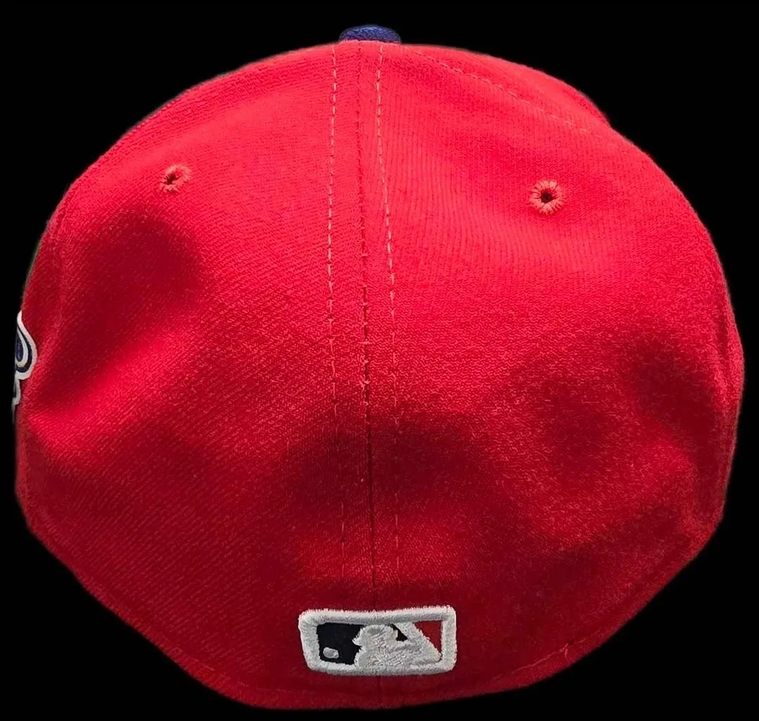 Texas Rangers New Era 59FIFTY Fitted Hat 7 1/8 Red MLB World Ser - photo 4