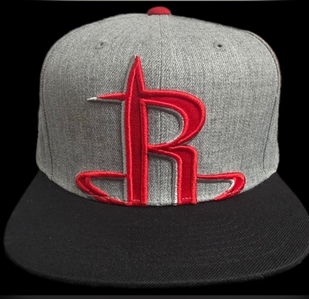 Houston Rockets Mitchell & Ness Snapback Cap Grey Black Red