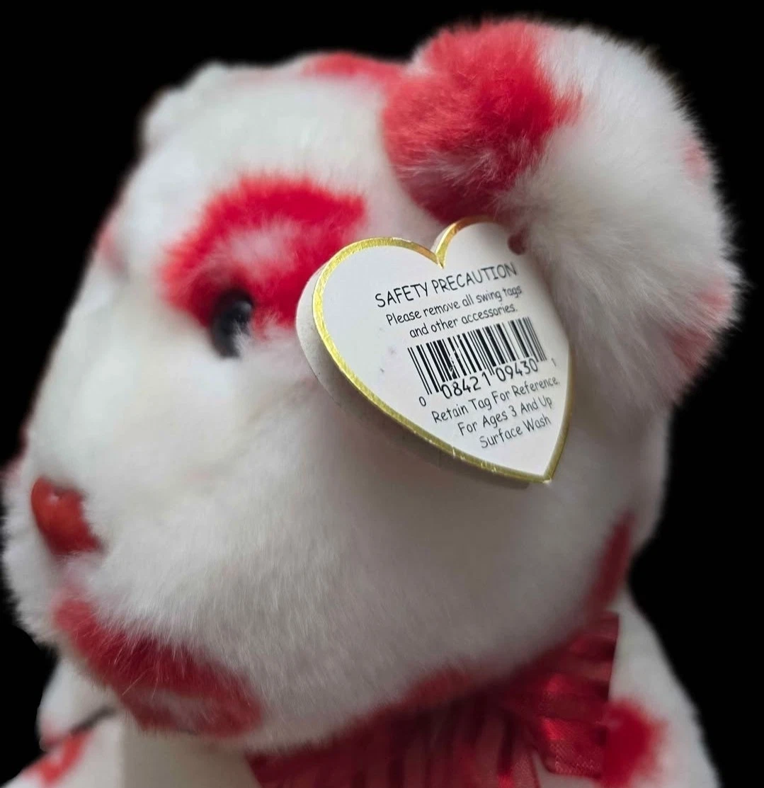1999 Ty Beanie Buddy Smooch the Kisses Bear 14" Large Plush WTAG - photo 4
