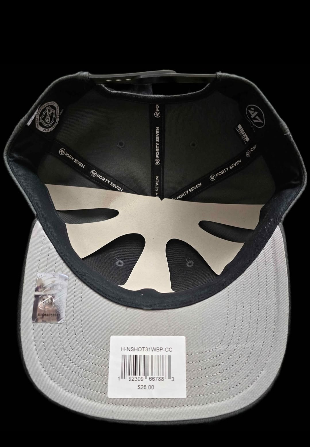 Vegas Golden Knights 47 Brand Snapback Hat Gray NHL Cap Adjustab - photo 4