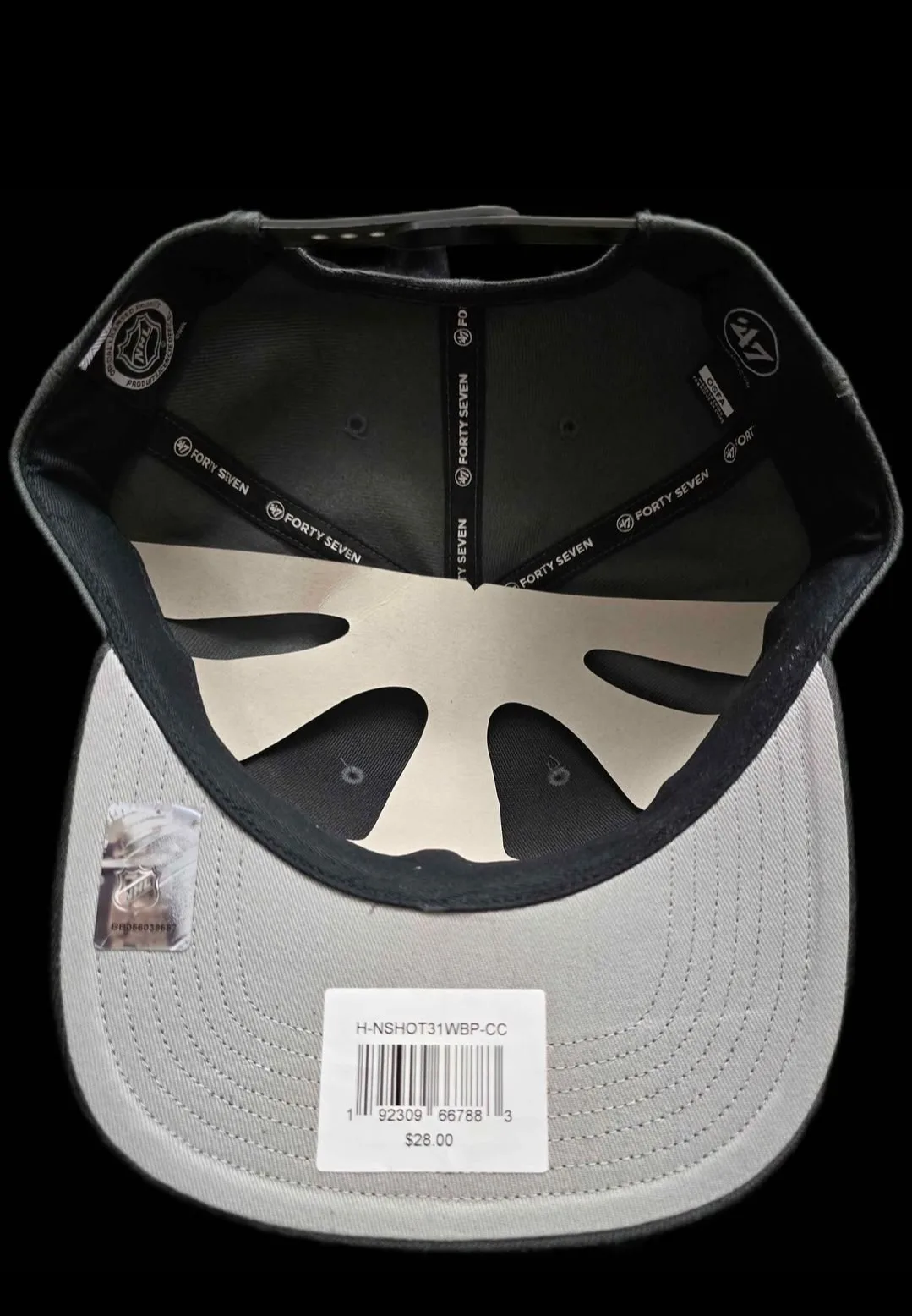 Vegas Golden Knights 47 Brand Snapback Hat Gray NHL Cap Adjustab - photo 4