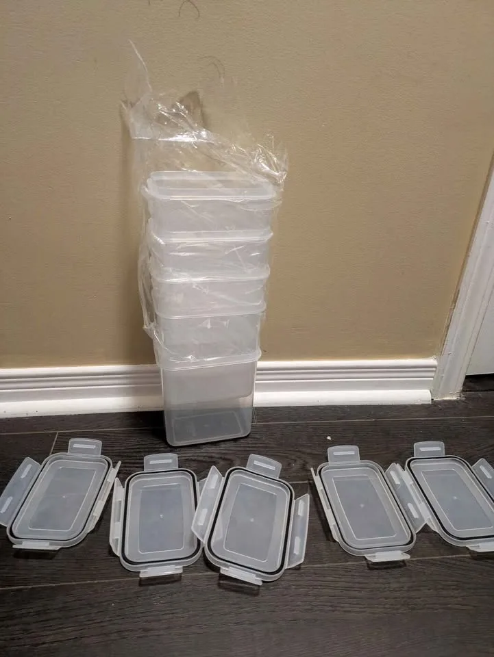 Brand new 5 pack 1.6l airtight food containers (firm price) image indicator(6)