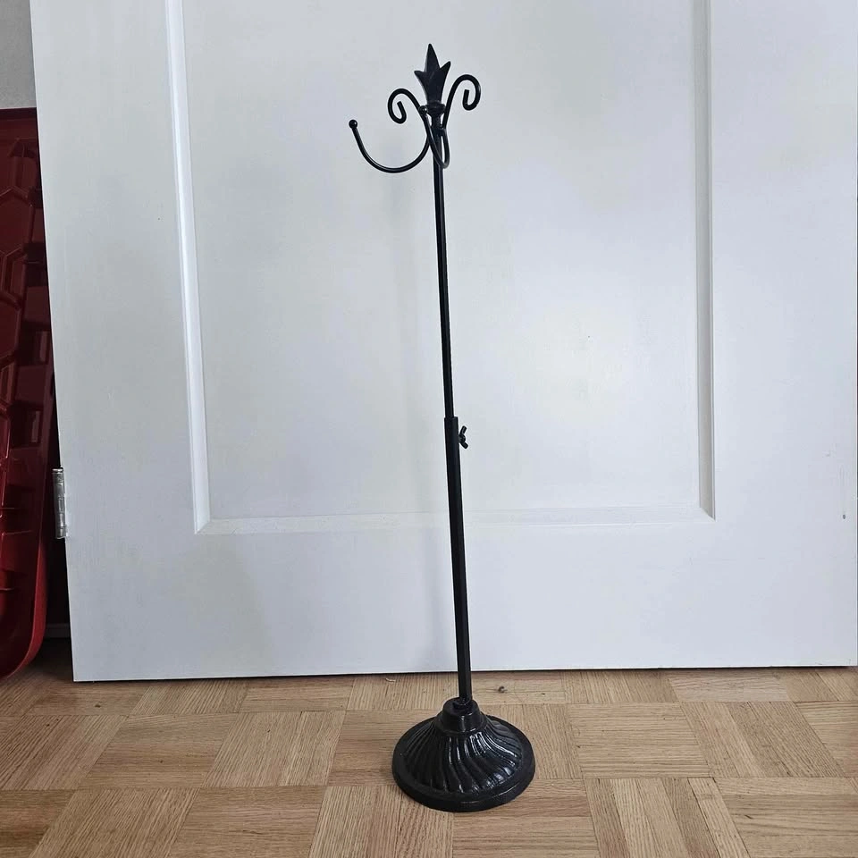 Black Cast Iron Decorative Stand for Jewelry, Keys, Wreaths - photo 2