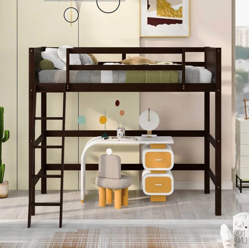 Twin Loft Bed with Ladder -espresso- - photo 2