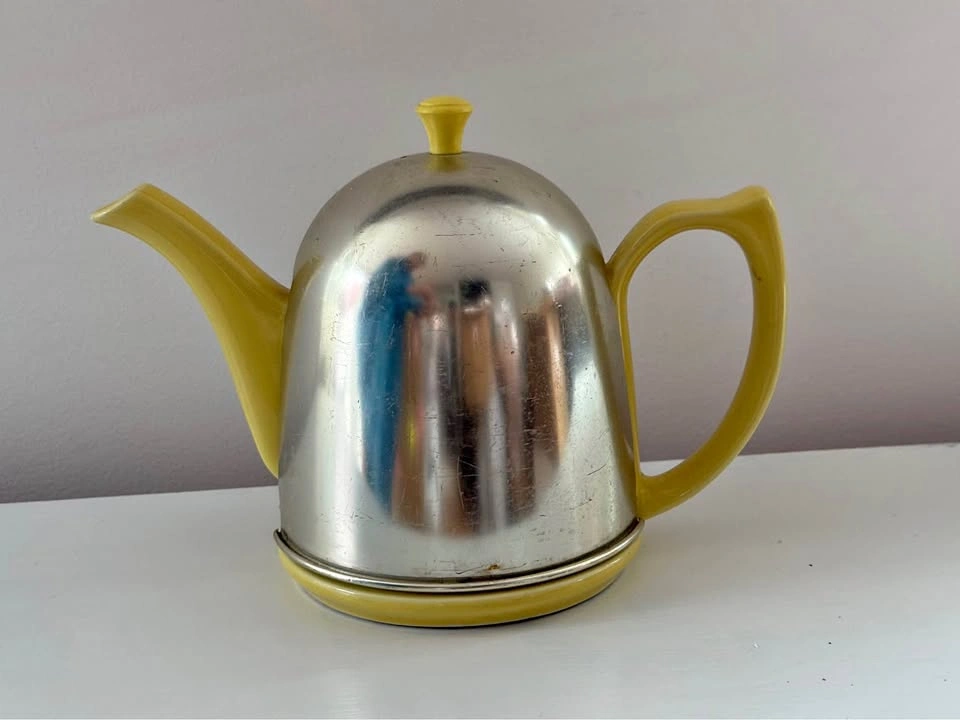 Vtg. Hall China Teapot with Aluminum Cozy