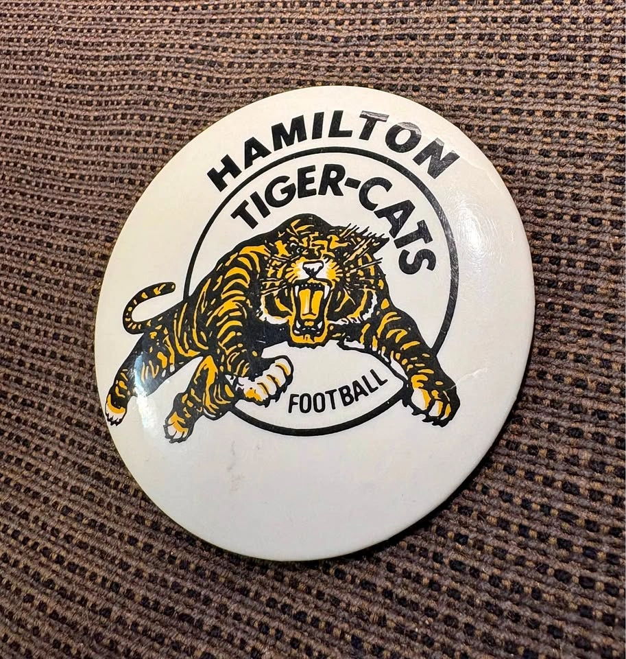 Rare 1970s Pinback Button - Hamilton Tiger-Cats Football
