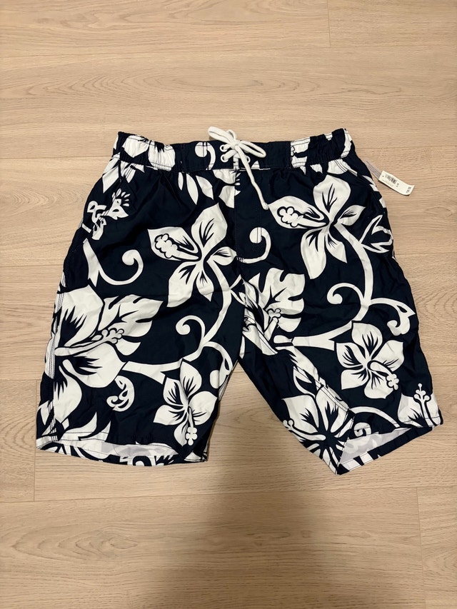 Hawaiian swim trunks