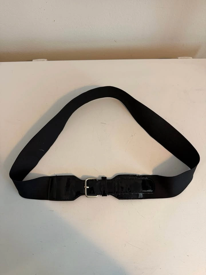 Women's Black Stretch Elastic Waist Belt Plus Size