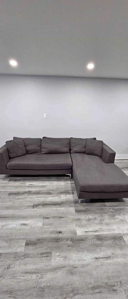 Dark Grey Structube Sectional L Shaped Sofa