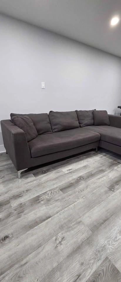 Dark Grey Structube Sectional L Shaped Sofa - photo 2