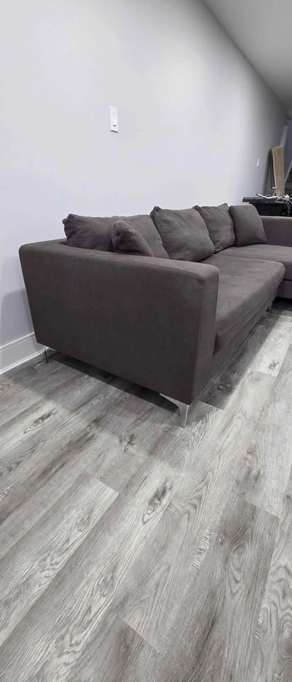 Dark Grey Structube Sectional L Shaped Sofa - photo 5