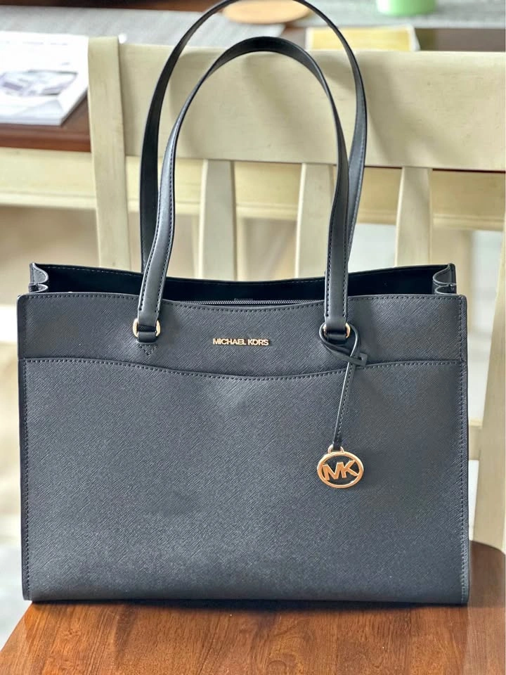 MICHAEL KORS Jet Set Travel Large Saffiano Leather Tote Bag