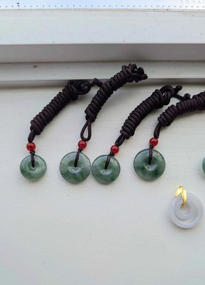Grade A Burmese Jadeite Peace Buckle Pendants - Certified Natura - photo 3